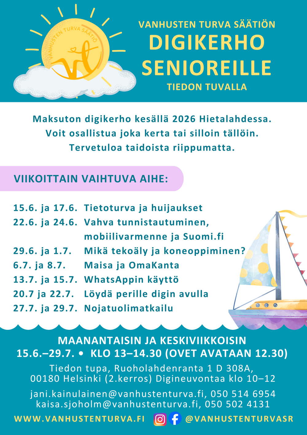 Kuvassa on Digikerho senioreille mainos.