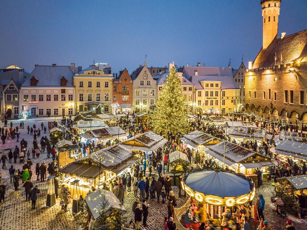 Kuva Tallinnan joulumarkkinoista