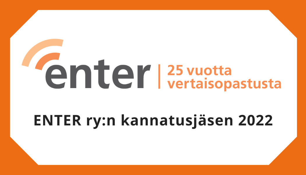 ENTER ry:n kannatusjäsen 2022 -logo