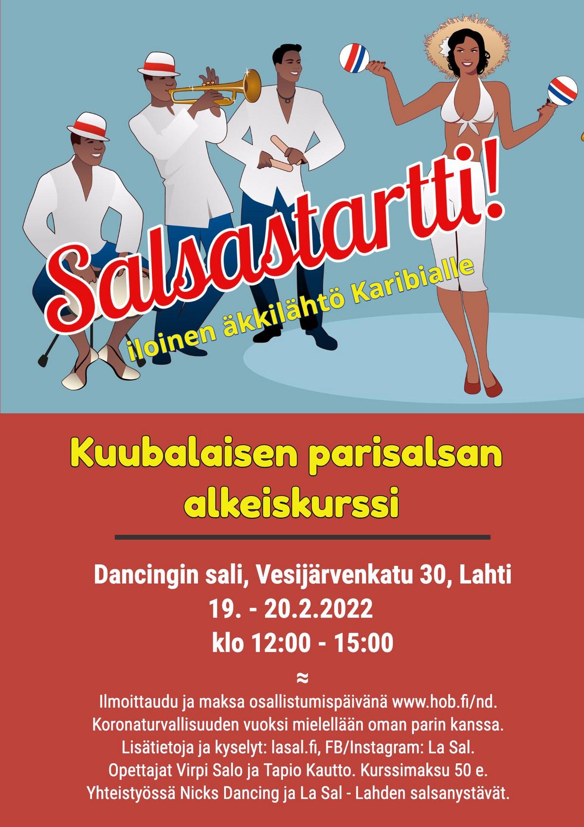 Salsastartti - Äkkilähtö uusille salsaajille . | Nick's Dancing ry