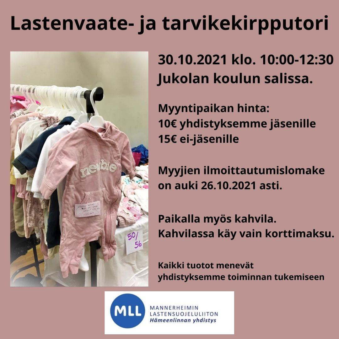 Peruttu! Lastenvaate- ja tarvikekirpputori | MLL Hämeenlinnan yhdistys ry