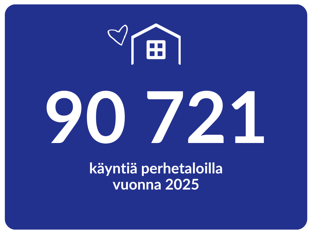 Kuvassa tulos lukuna: MLL Uusimaan perhetaloilla Helsingissä, Vantaalla ja Keravalla tuettiin perheitä yli 90 000 käynnillä vuonna 2025
