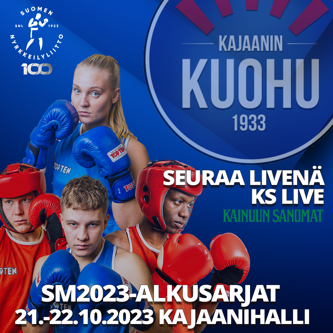 Nyrkkeilyn suomenmestaruuskisat alkavat Kajaanin Kuohun juhlaturnauksen yhteydessä. Alkukarsinnoissa mukana yli 20 otteluparia. 