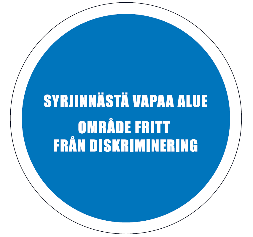 Syrjinnästä vapaa alue -logo