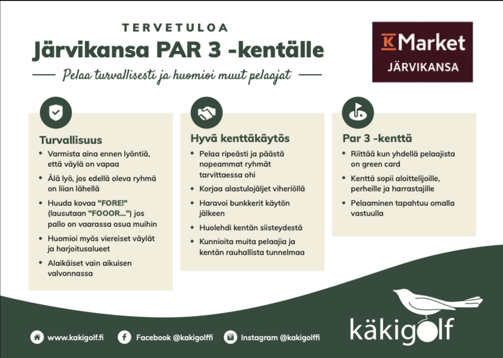KäkiGolf - Järvikansa Par-3 ohjeet.