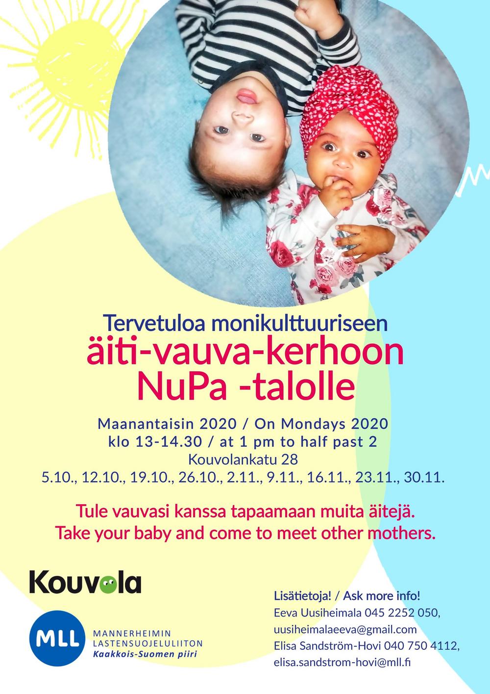 Monikulttuurinen äiti-vauva-kerho siirtyy Kouvolan NuPa-talolle | MLL:n  Kaakkois-Suomen piiri