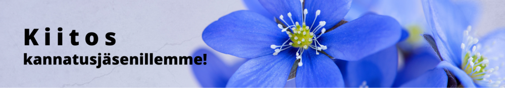Kiitos kannatusjäsenillemme -kuva, jossa kukkia. Kuva on linkki.