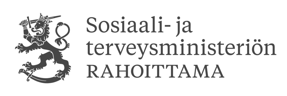 Sosiaali-ja terveysministeriön rahoittama -logo.