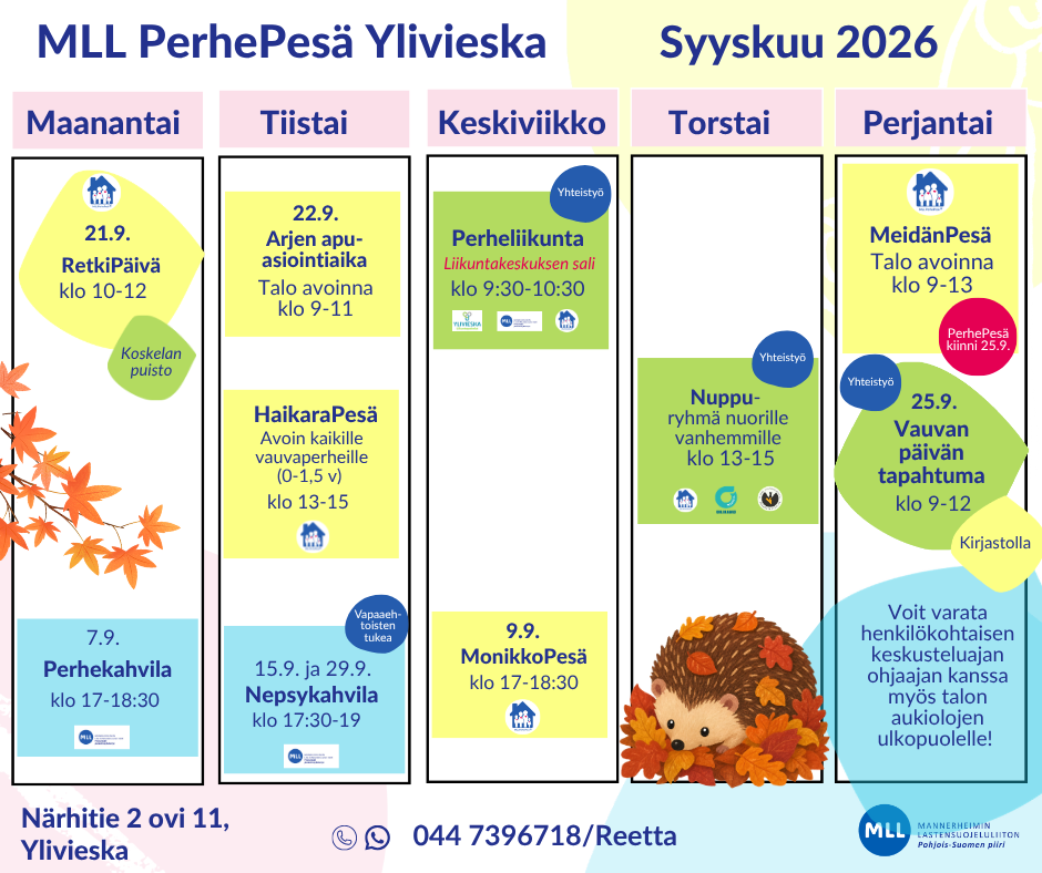 PerhePesä Ylivieska elokuu