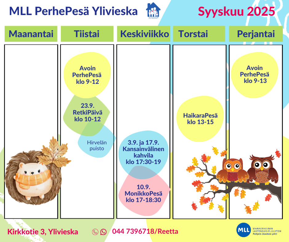 PerhePesä Ylivieska elokuu