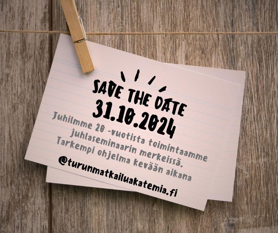 Save the date 31.10.2024