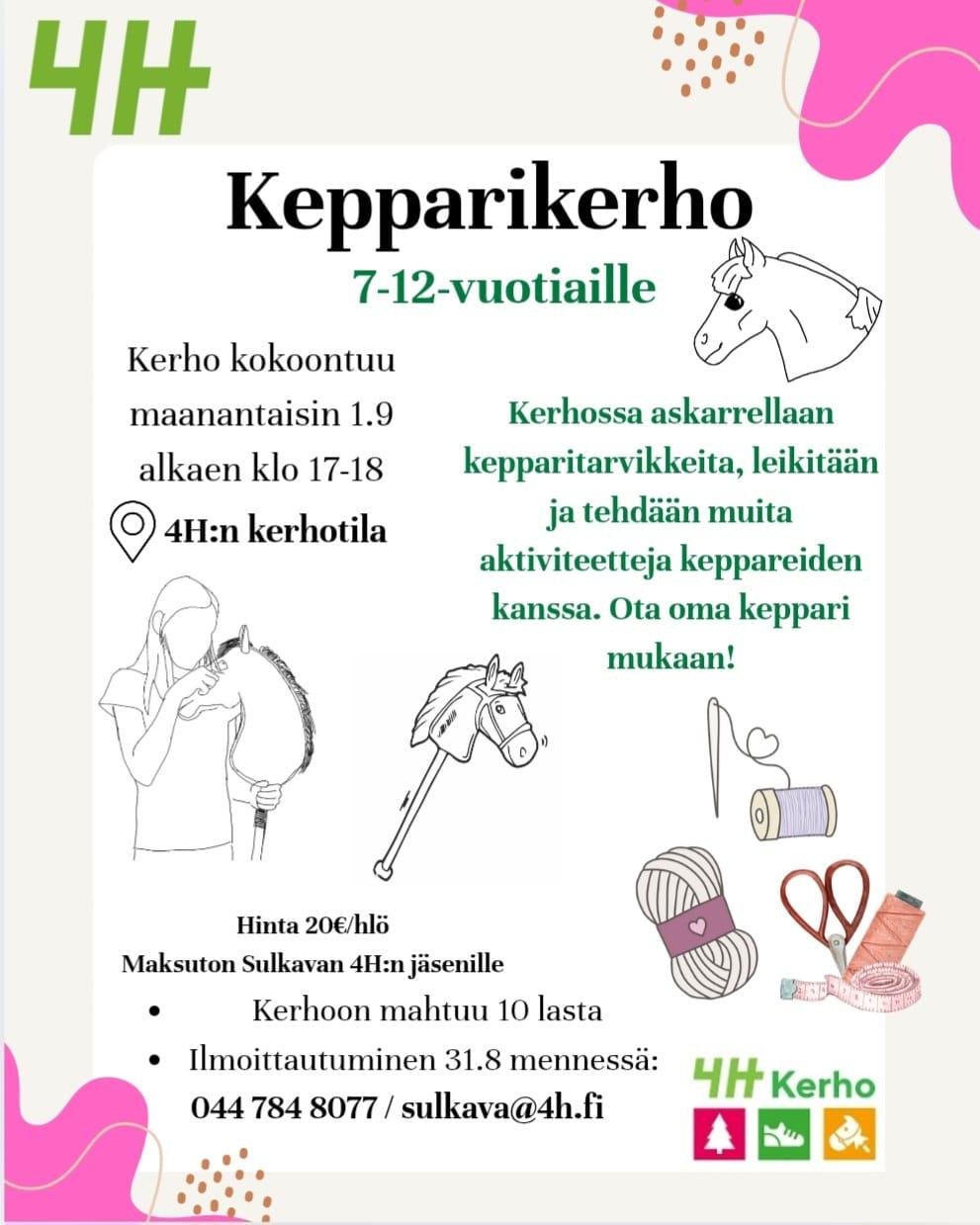 Kepparikerho 7-12-vuotiaille Sulkavalla
