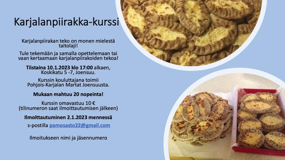 KARJALANPIIRAKKA KURSSI | PAM-Liikealan Pohjois-Karjalan osasto ry 022