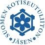 Suomen Kotiseutuliiton jäsen, sinivalkoinen logo