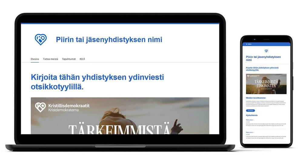Kristillisdemokraattien ulkoasuteema.