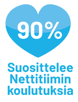 90 % Suosittelee Nettitiimin koulutuksia