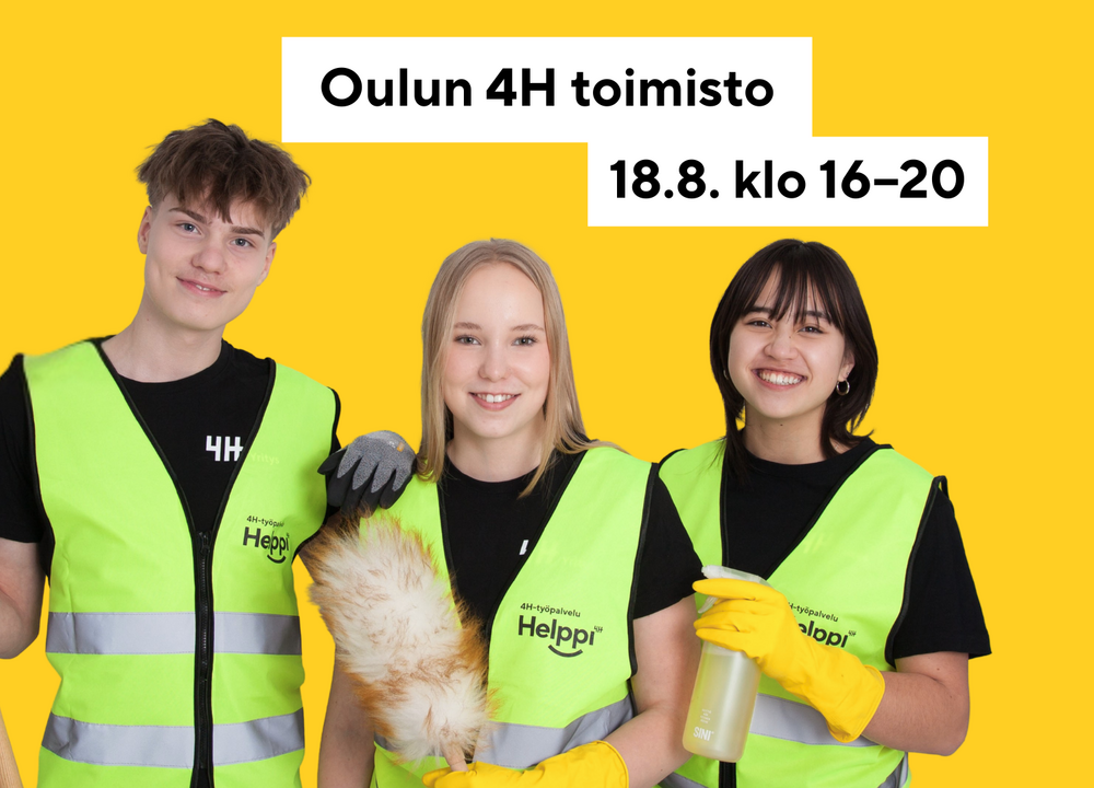 Iloinen nuori Helppi-liiveissä.