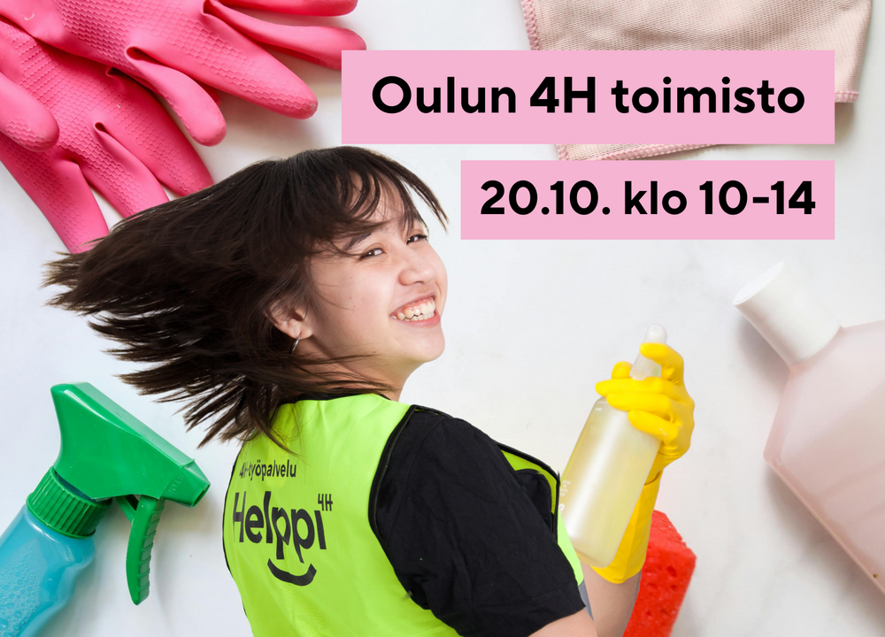 Iloinen nuori Helppi-liiveissä.