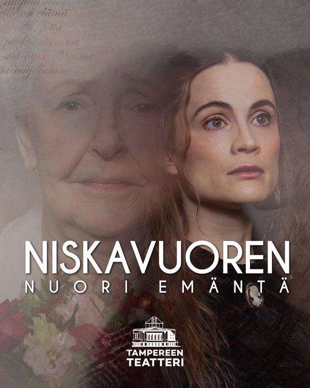 Kuva: Harri Hinkka
Kuvassa: Tuija Vuolle, Annuska Hannula
Tampereen Teatteri_näytelmän nimi on Niskavuoren nuori emäntä