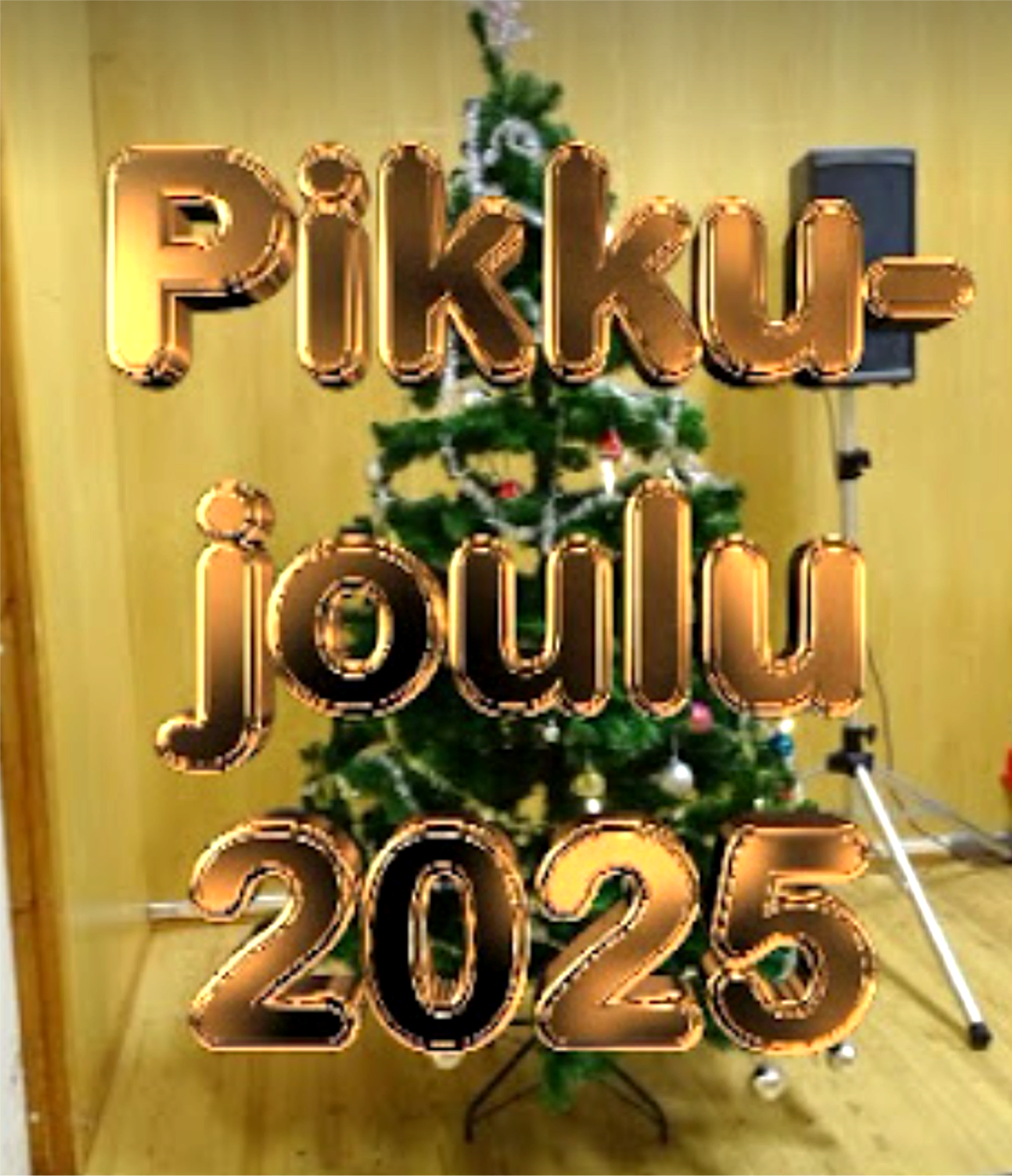 Video pikkujoulusta 2025, jotka pidettiin Vilniemen urheilutalolla