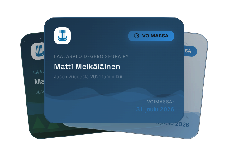 Digitaalisen jäsenkortin mainos.