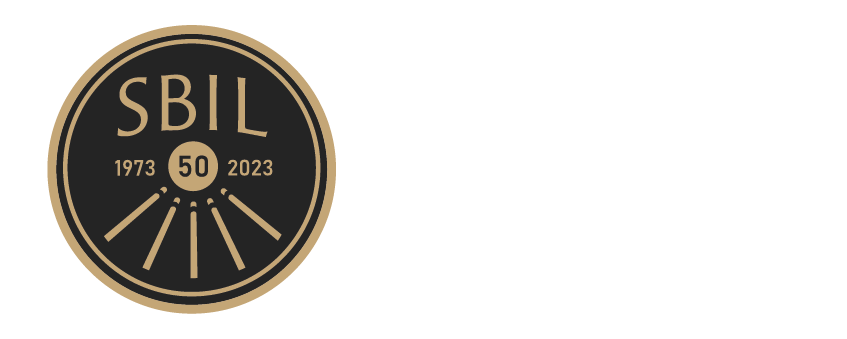 Finnish Billiard Federation, 50th anniversary logo, white (PNG).