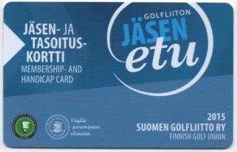 Jäsen- ja tasoituskortit 2015 | Hiisi-Golf