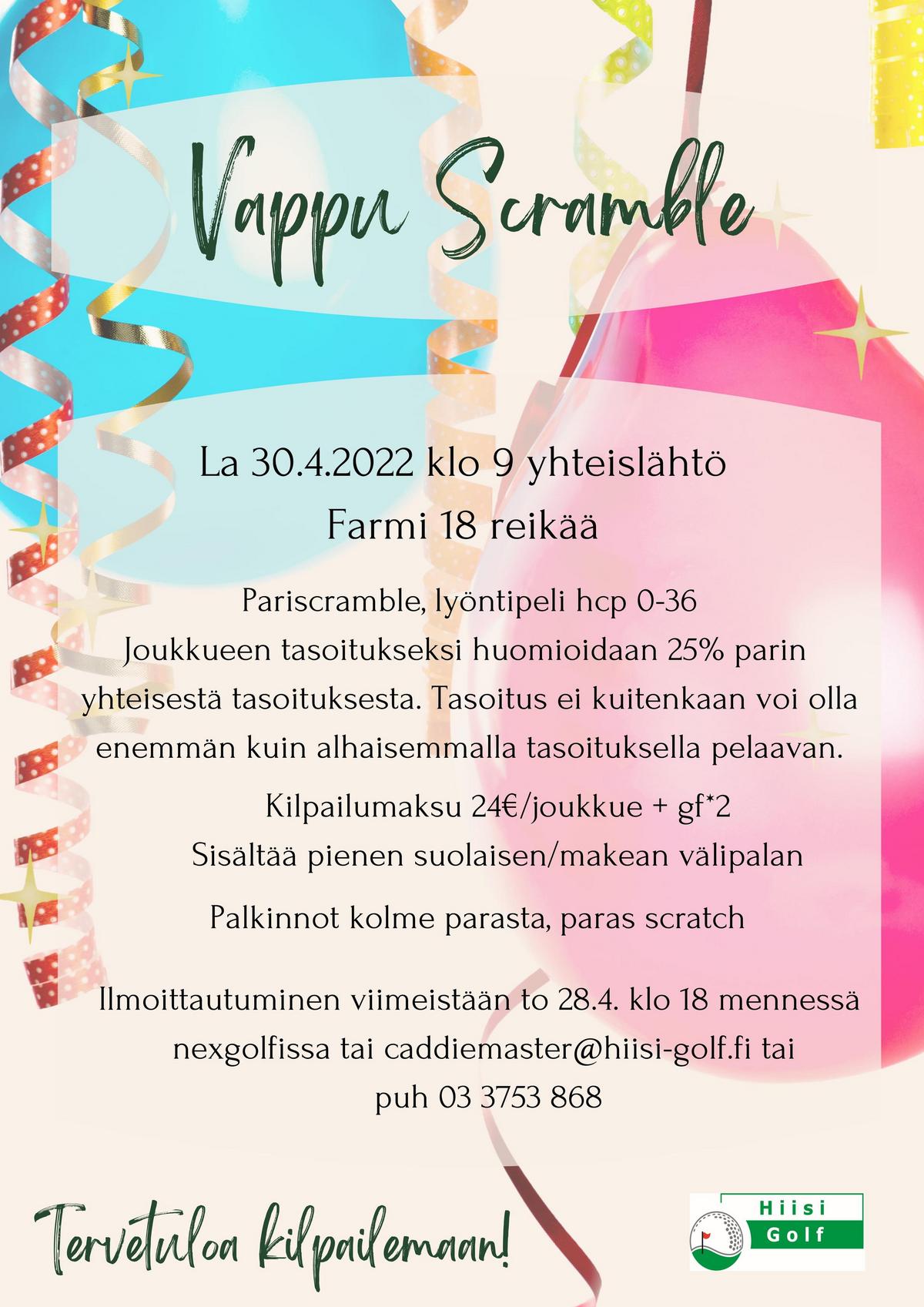 Vappu Scramble | Hiisi-Golf