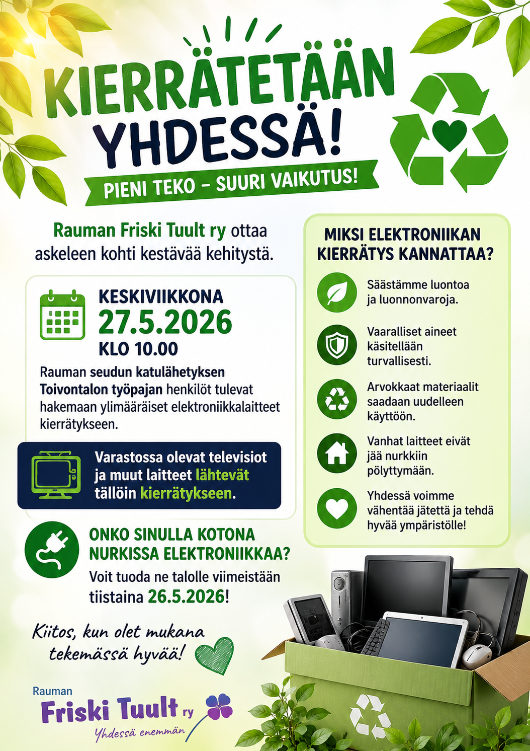 kierrÀtysmerkki ja vanhoja televisioita