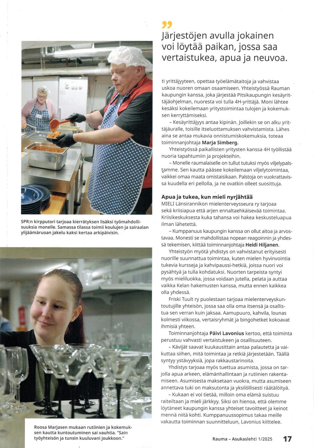 kokki ja kirpputorin myyjä