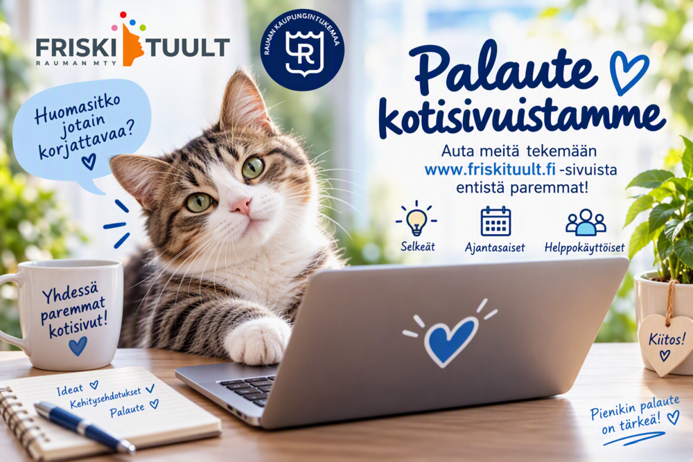 kuvassa kussa joka pyytää palautetta