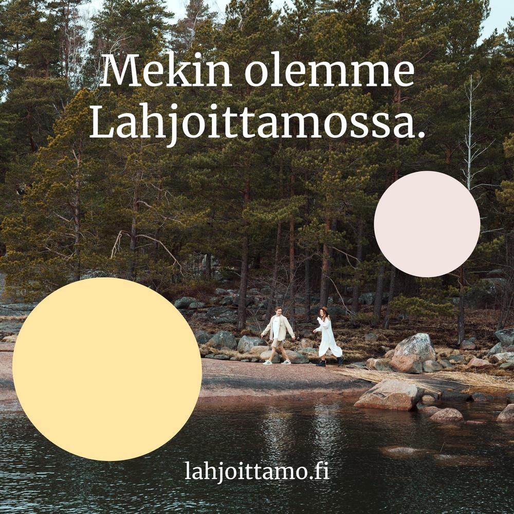 Goodwill ry:n Lahjoittamo. Kuvassa lukee: Mekin olemme Lahjoittamossa.