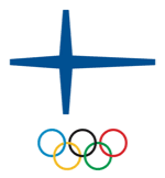 Olympiakomitea-logo. Kuva johtaa Olympiakomitean verkkosivuille.