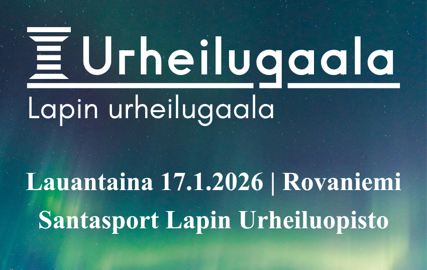 Kuvassa Mainos Lapin Urheilugaalasta 2026 Rovaniemellä