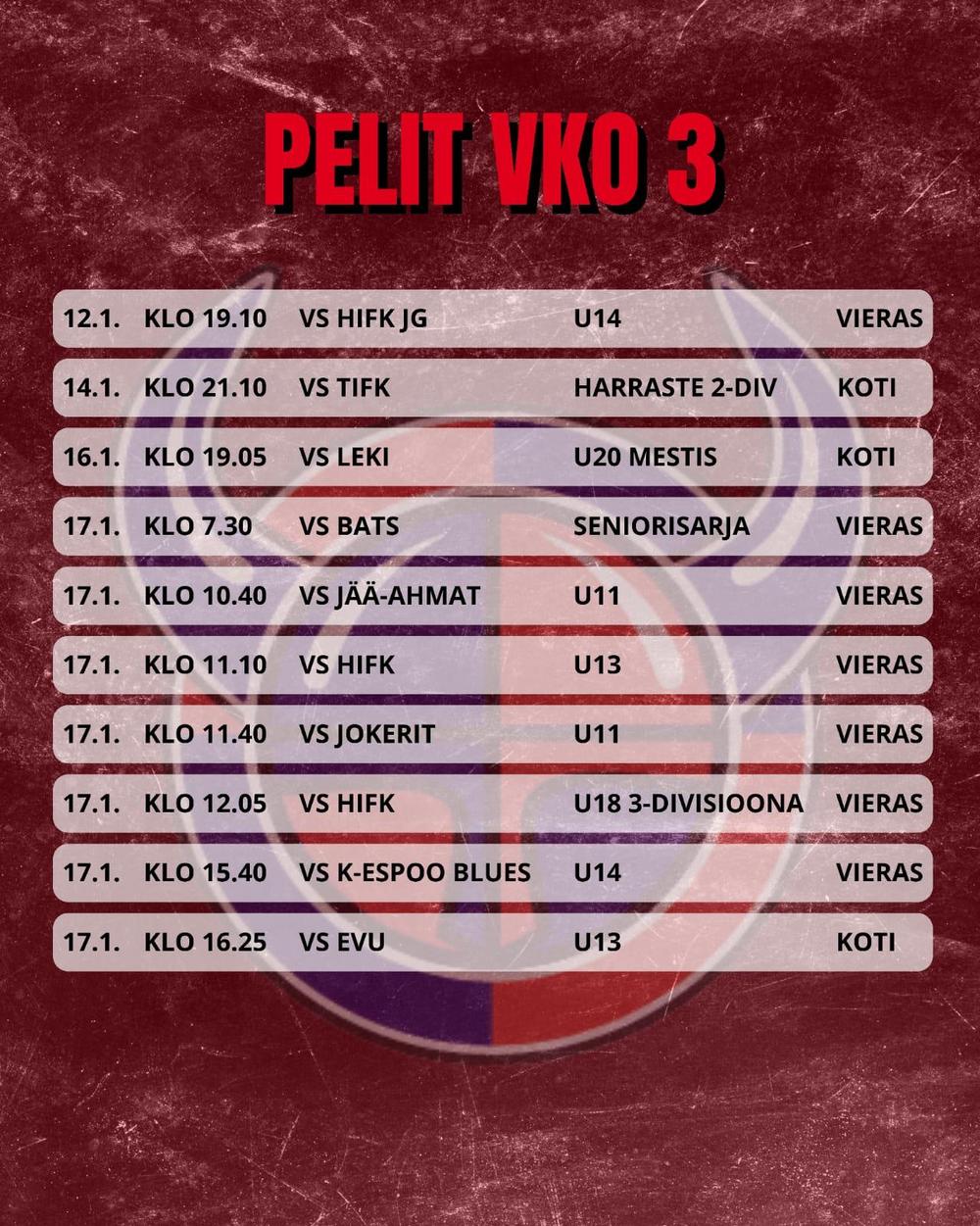 Viikinkien peliviikko 3 pelit 1