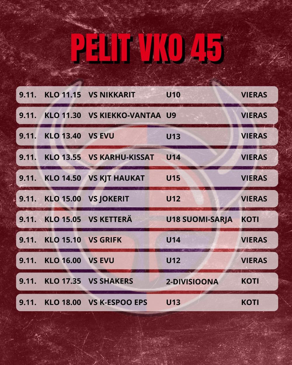 Viikinkien peliviikko 45 pelit 3