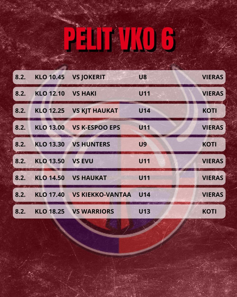 Viikinkien peliviikko 6 pelit 3