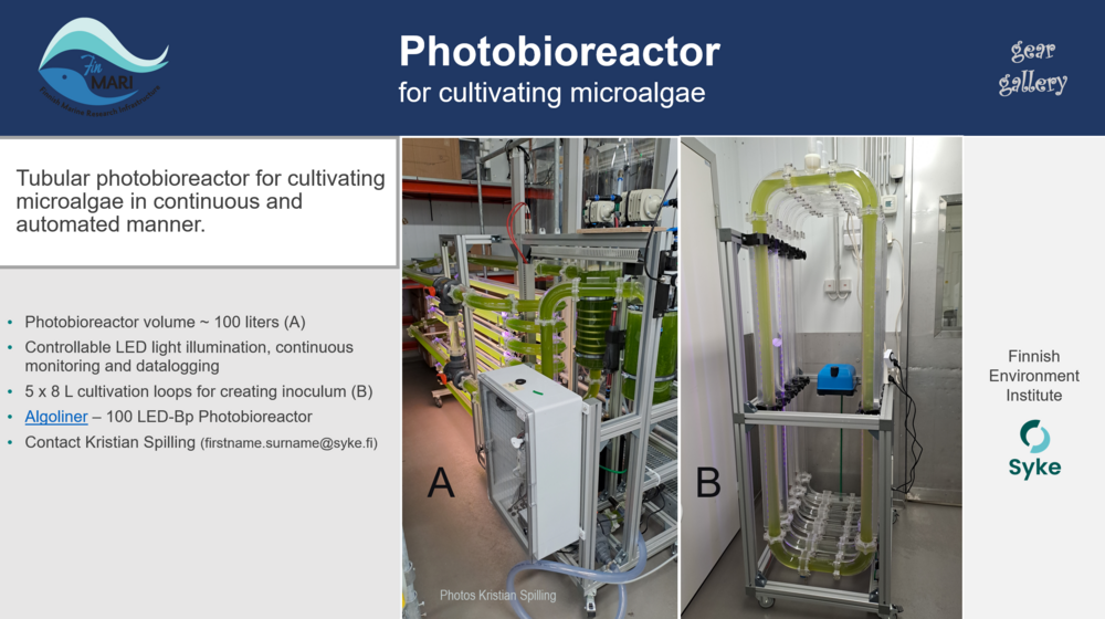 Link opening information card of the photobioreactor of Syke
