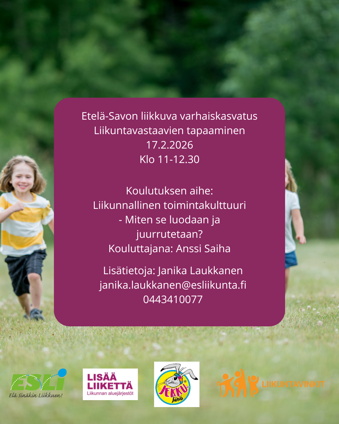 Etelä-Savon liikkuva varhaikasvatusverkoston ohjelma 20.10.2021