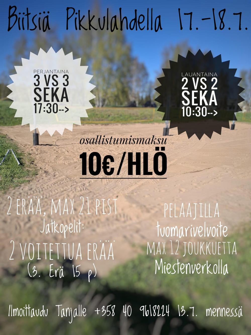 Mainos pikkulahden biitsiturnauksesta
