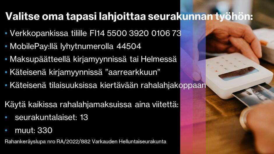 Valitse oma tapasi lahjoittaa seurakunnan työhön