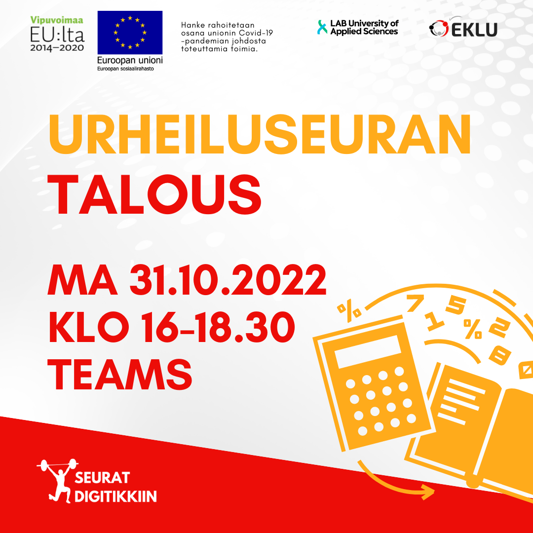 Urheiluseuran talous -koulutusmainoksen kuva