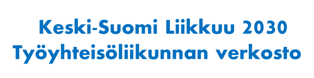 Kuvassa tekstiä: Keski-Suomen liikunta ry käynnistää. Keski-Suomi Liikkuu 2030 Työyhteisäliikunna verkosto