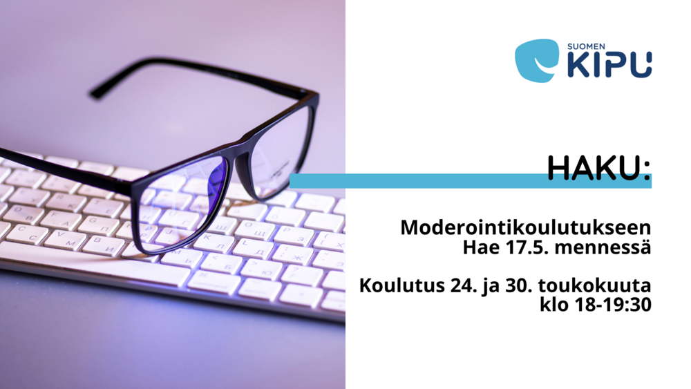 Mustasankaiset silmälasit ovat tietokoneen näppäimistön päälle asetettuna. Näppäimistölle tulee valonkajastus todennäköisesti tietokoneen näytöstä.