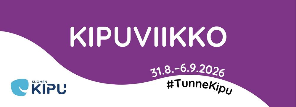 Kipuviikko 31.8.-6.9.2026. Tunne kipu - ensitiedolla eteenpäin.