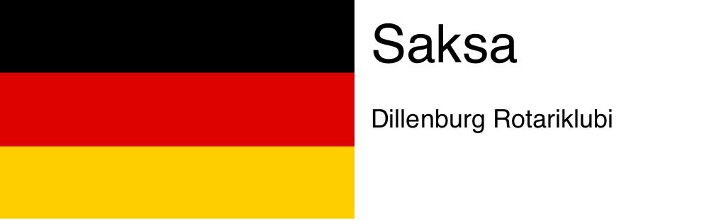 Saksan lippu ja teksti: Dillenburg rotariklubi