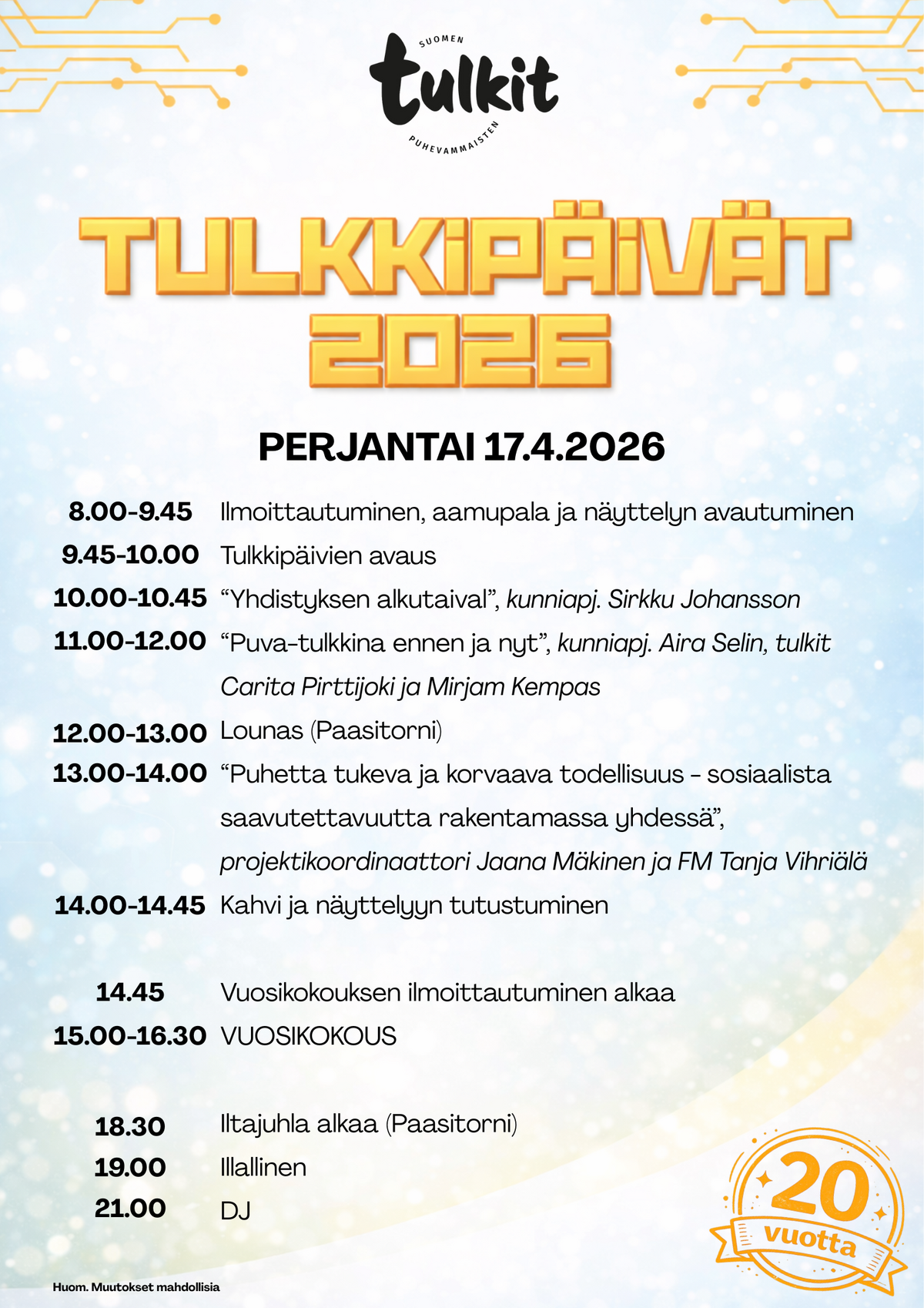 Ilmoittaudu Tulkkipäiville 22.2. mennessä! - Suomen Puhevammaisten ...