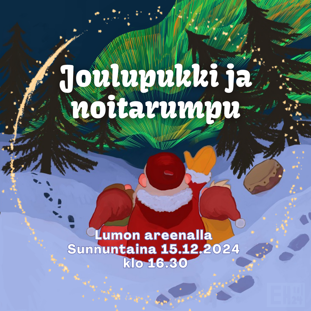 Upeaa taitoluistelua Kouvolassa - KooKoo Jäätaitureiden joulunäytös "Joulupukki ja Noitarumpu" sunnuntaina 15.12.2024 klo 16.30