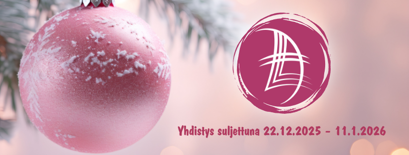 Talvinen maisema, jossa Lounais-Suomen Lihastautiyhdistyksen logo