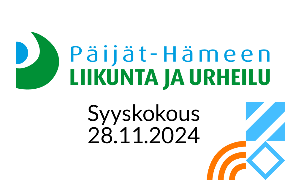 Päijät-Hämeen Liikunta ja Urheilu ry:n syyskokous. Kuva johtaa Uutiset-sivulle.